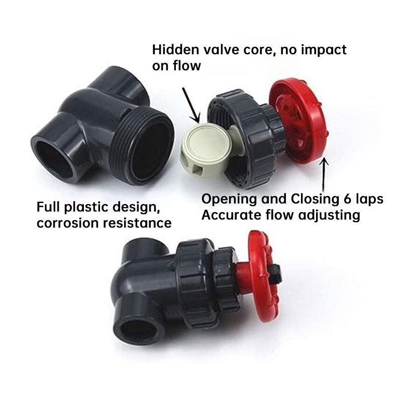 25/32/40mm UPVC Control Valve - Corrosion Resistant Plastic Gate Valve for Aquarium Sump & Garden Drip Irrigation Accessories