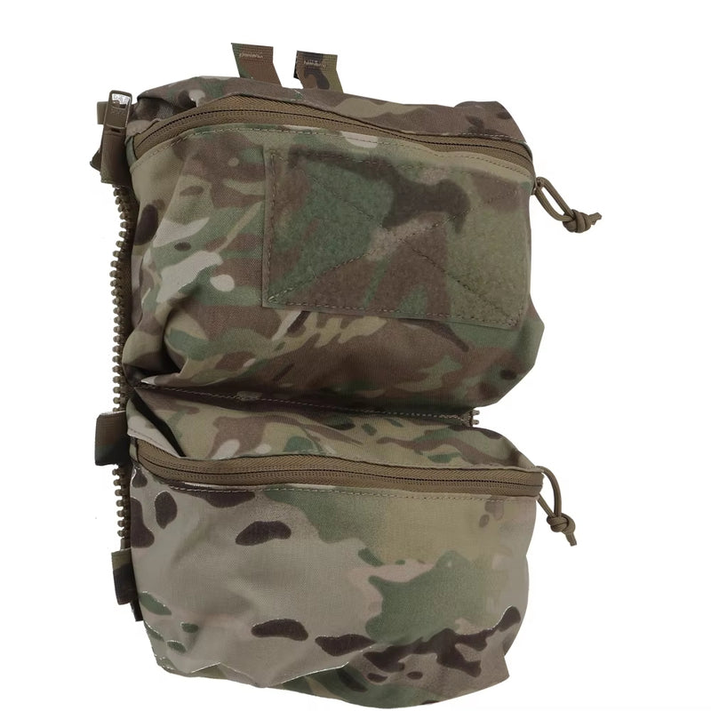 Tactical Back Panel Double General Purpose Pouch for FCPC V5 & Ferro Style Plate Carriers, Molle Utility Storage Bag