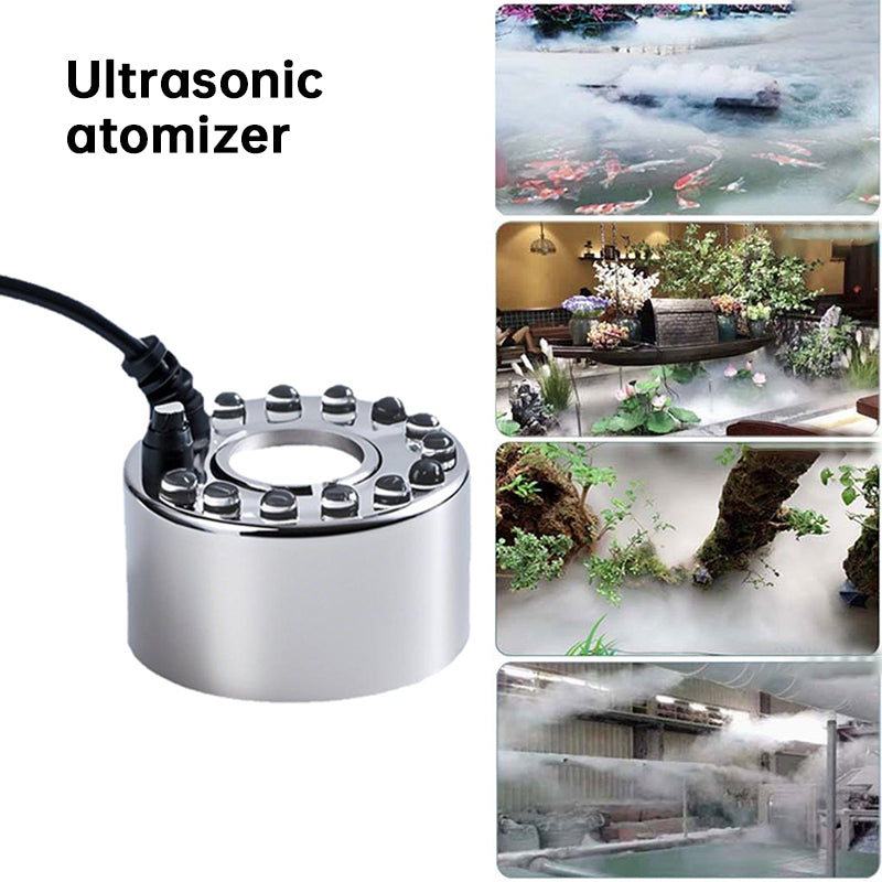 Small Ultrasonic Mist Maker Fogger – Automatic Pond Fog Machine for Garden, Pool, Fountain & Halloween Decor