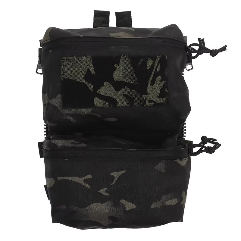 Tactical Back Panel Double General Purpose Pouch for FCPC V5 & Ferro Style Plate Carriers, Molle Utility Storage Bag