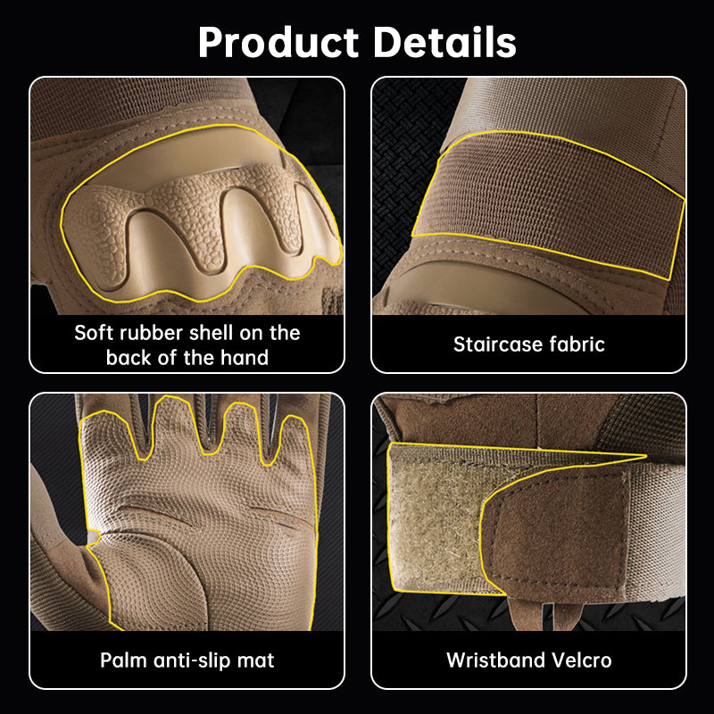 Men’s Tactical Gloves – Full Finger Anti-Slip Combat Gloves for Military, Outdoor & Fitness Use