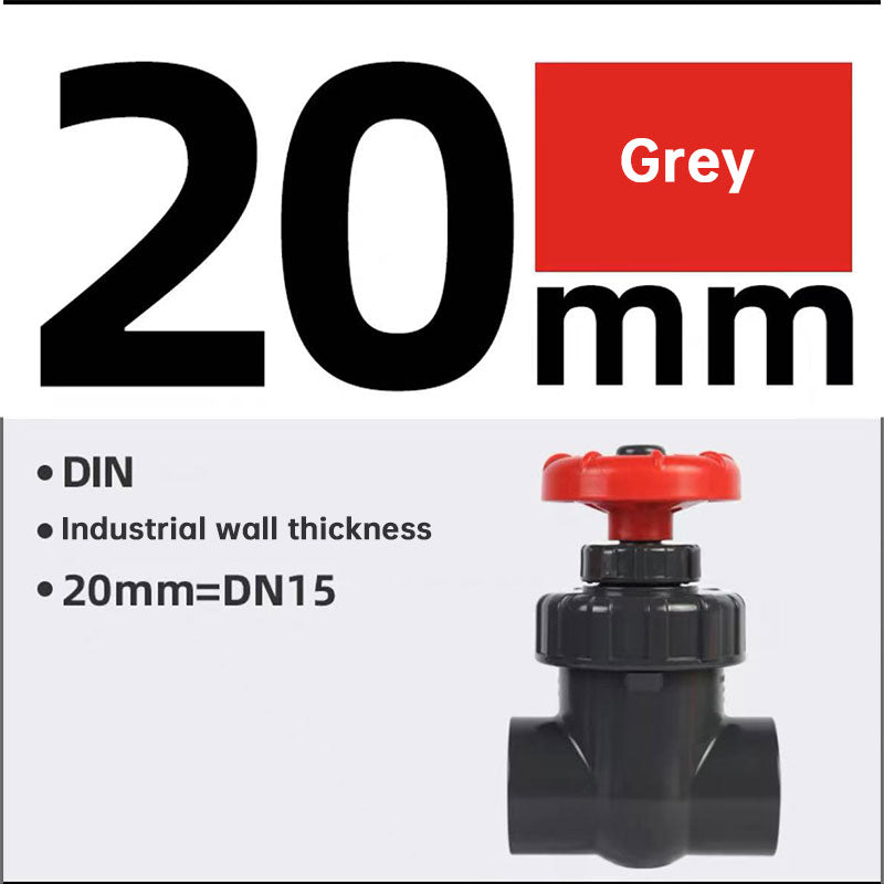 25/32/40mm UPVC Control Valve - Corrosion Resistant Plastic Gate Valve for Aquarium Sump & Garden Drip Irrigation Accessories