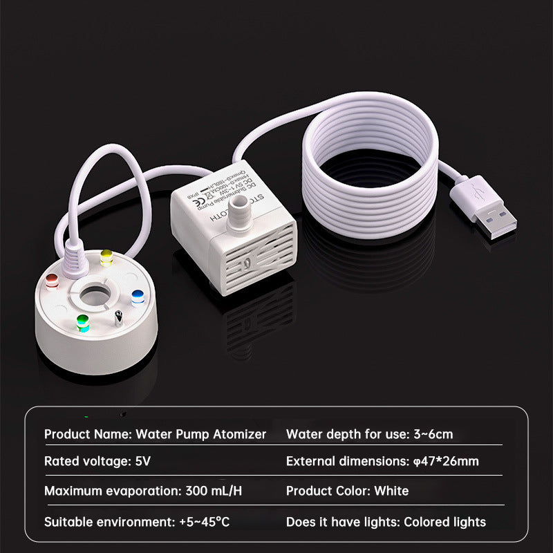 USB 5V Ultrasonic Mist Maker Fogger Pump for Pond, Fountain, Fish Tank & Rockery Landscape Humidifier
