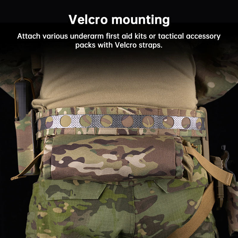 Tactical Two-Layer Battle Belt with Quick Detach Metal Buckle, MOLLE Hunting Combat Waist Belt for Airsoft Gear