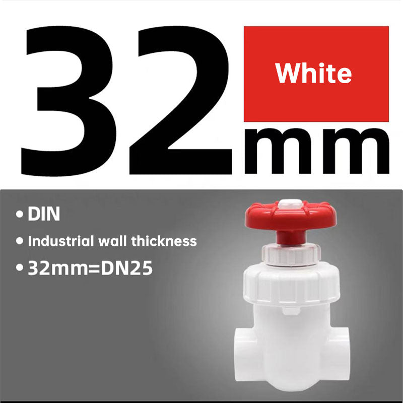25/32/40mm UPVC Control Valve - Corrosion Resistant Plastic Gate Valve for Aquarium Sump & Garden Drip Irrigation Accessories
