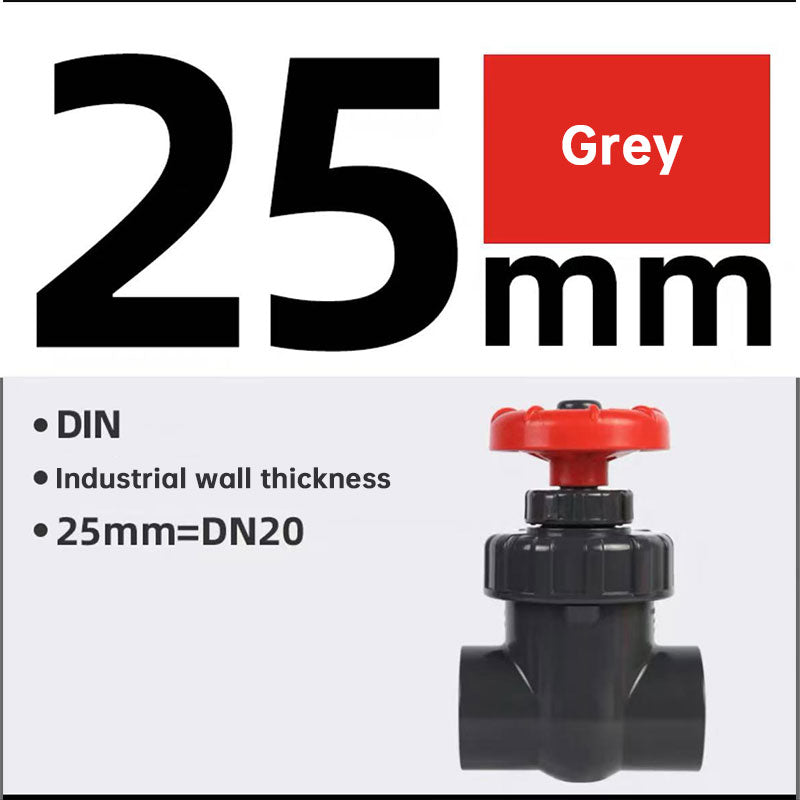 25/32/40mm UPVC Control Valve - Corrosion Resistant Plastic Gate Valve for Aquarium Sump & Garden Drip Irrigation Accessories